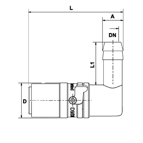 Acoplamento Safety, Type Ts, 90º
