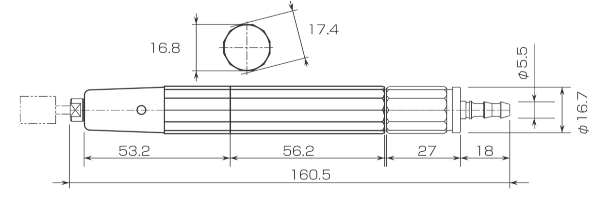 Punho Pneumático Rotativo
