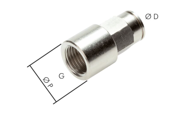 encaixes push in - encaixes push on Com rosca fêmea, MSV