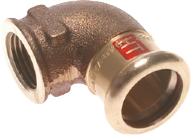 Cotovelo 90º com extremidade de prensa interna e rosca fêmea