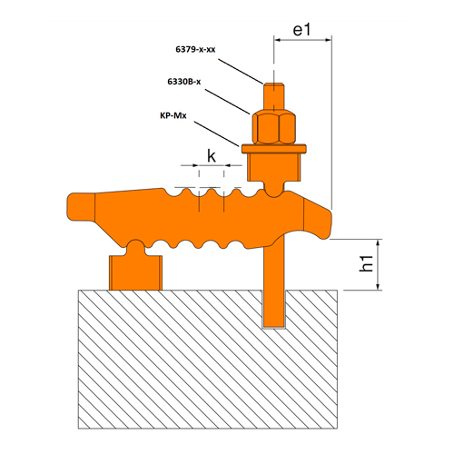 Grampo "Crocodilo" - Face Dupla