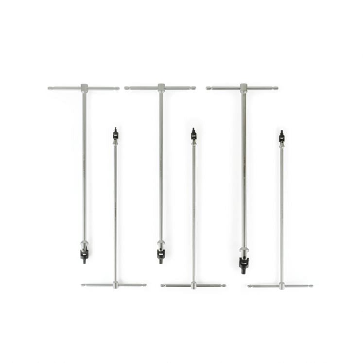 WODEX WX2745/S5 - WX2745/S6 SET OF SLIDING T-HANDLE SWIVEL HEAD HEXAGONAL WRENCHES