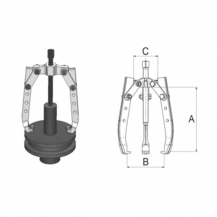 MECHANICAL PULLERS WITH 3 JAW ADJUSTABLE IN HEIGHT WRK