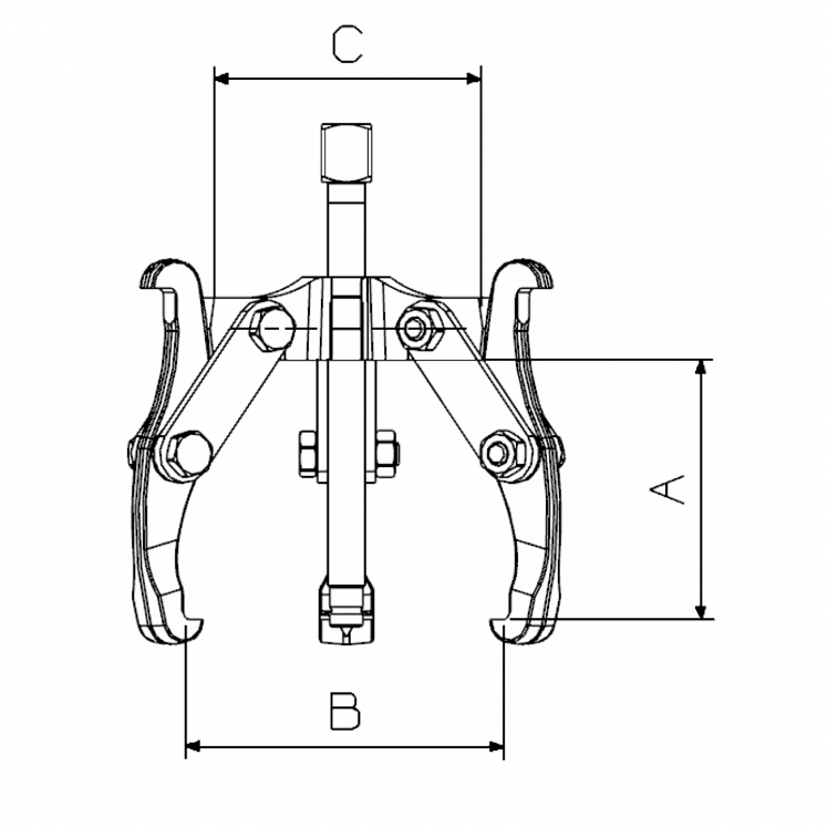 WODEX WX5973 REVERSIBLE EXTRACTORS 3-ARM