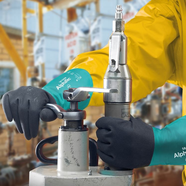 ANSELL ALPHATEC 58-535W NITRILE WORK GLOVES