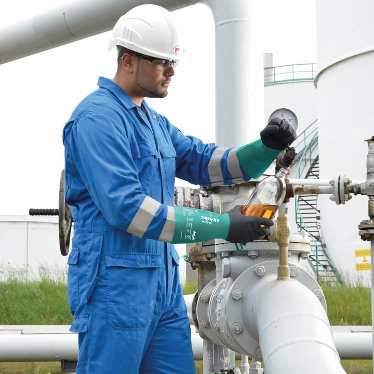 ANSELL ALPHATEC 58-535W NITRILE WORK GLOVES