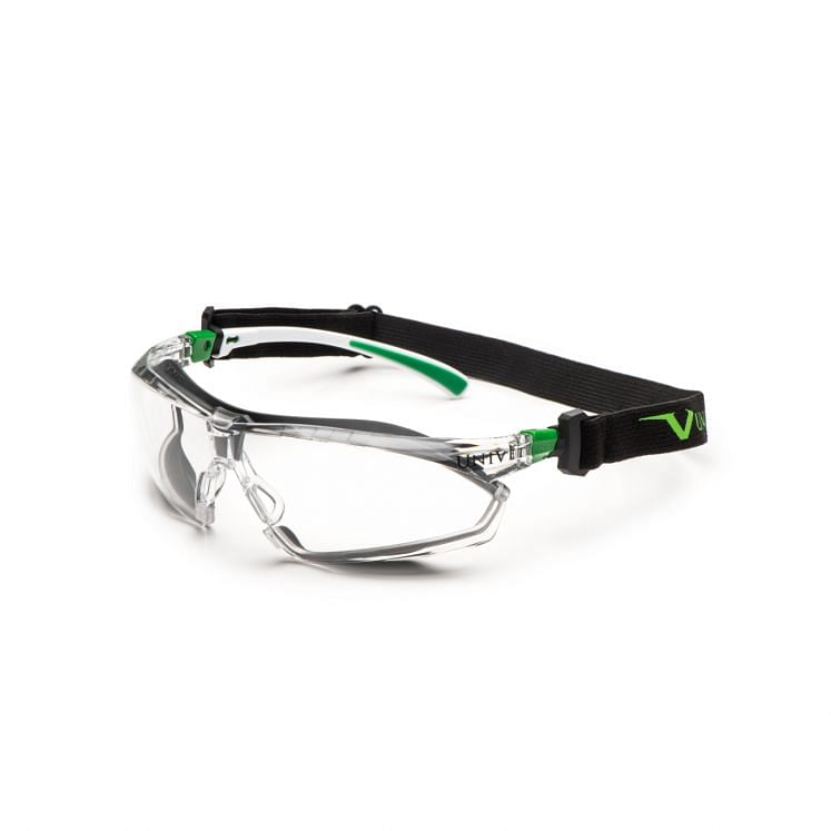 PROTECTIVE EYEWEAR WITH ELEASTIC HEAD BAND