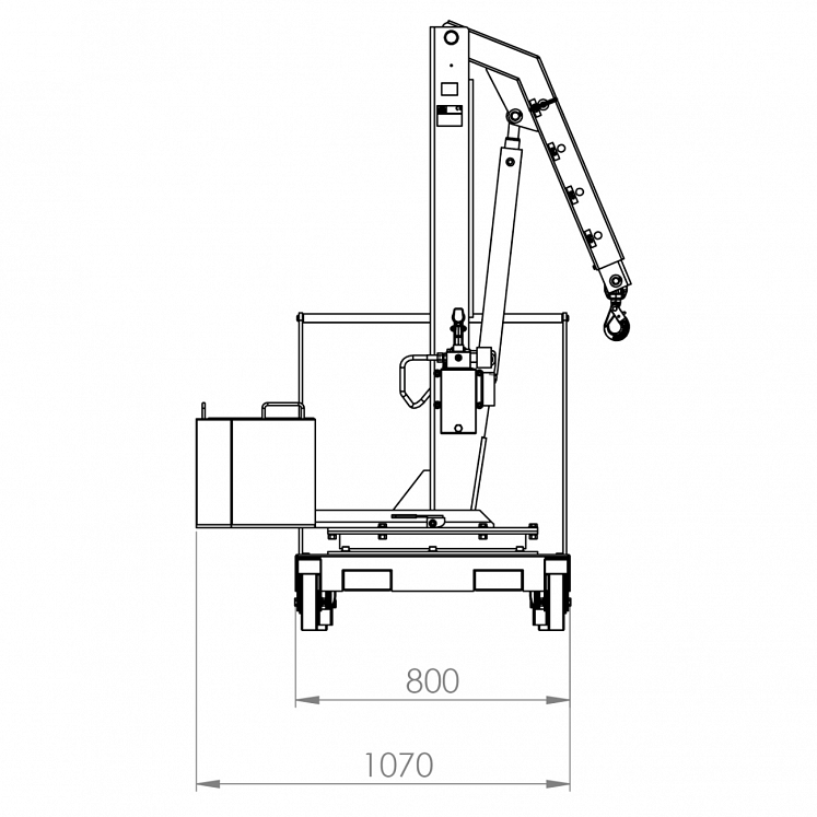 B-HANDLING BALLASTED ROTATING CRANES 360 º WITH MANUAL EXTENSION