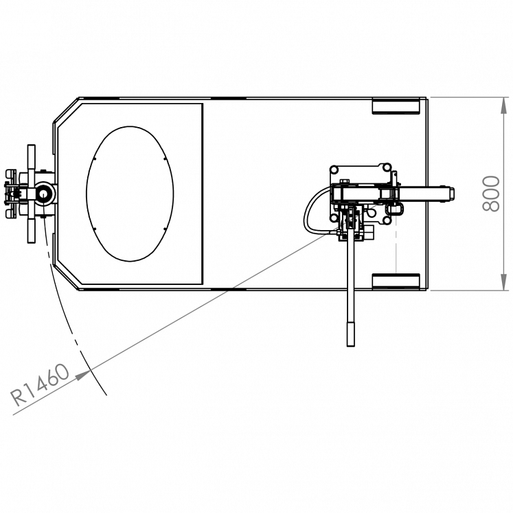 B-HANDLING CANTILEVERED REVOLVING CRANES BALLASTED WITH MANUAL EXTENSION M9435