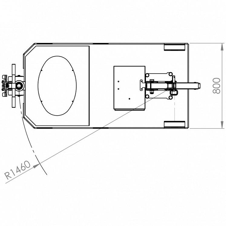 B-HANDLING ELECTRIC BALLASTED CANTILEVER CRANES WITH MANUAL EXTENSION M9440