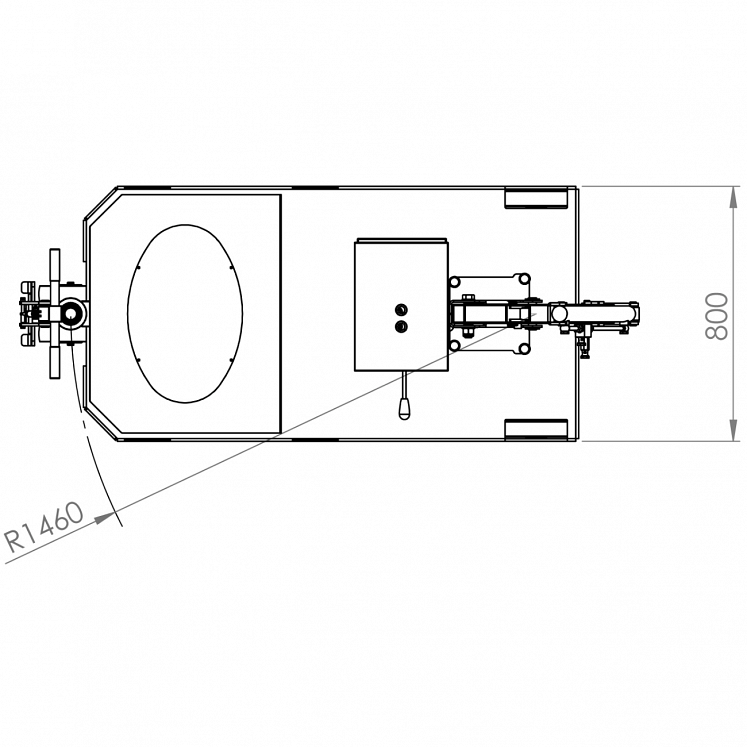 B-HANDLING CANTILEVER CRANE WITH LIFTING AND ELECTRIC EXTENSION M9450