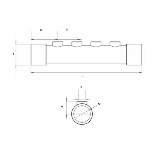 Distribuidor em aço inoxidável p/ cargas pesadas