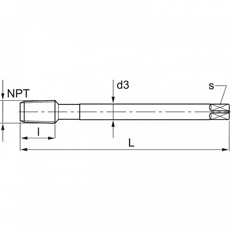 KERFOLG MACHO RECTO F. CEGOS E PASSANTES NPT A2655