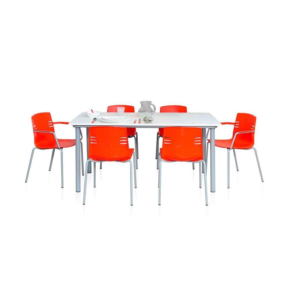 TECNOTELAI MESAS DE REFEITóRIO, PERNAS REDONDAS