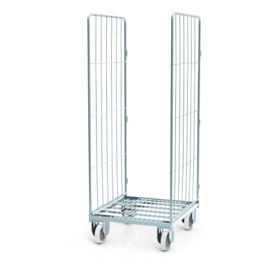 TECNOTELAI CONTENTOR COM 2 BORDOS LATERAIS COM CINTA, EM ARAME GALVANIZADO