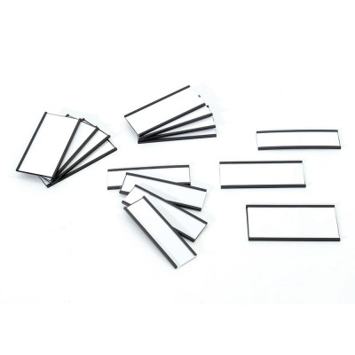 TECNOTELAI ETIQUETAS MAGNéTICAS COM PERFIL EQUIPADAS COM CARTãO BRANCO E PROTECçãO EM PVC TRANSPARENTE