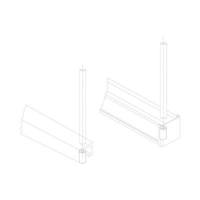 TECNOTELAI BATENTE FINAL PARA BASE E PRATELEIRA EM TUBO GALVANIZADO