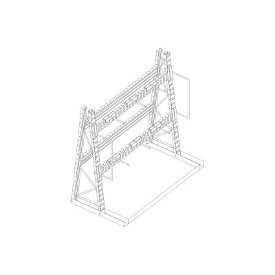 TECNOTELAI ESTANTE AUTOPORTANTE EM CHAPA DE AçO PARA ARMAZENAMENTO VERTICAL DE VARõES, PERFIS E PRANCHAS DE MADEIRA.