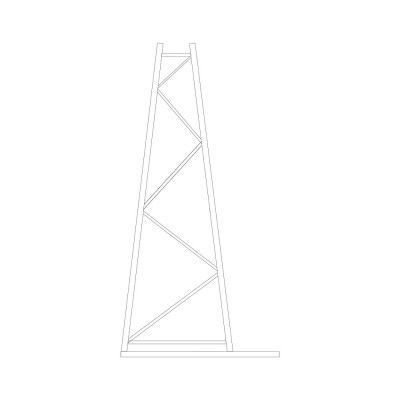 TECNOTELAI ESTANTE LATERAL BI-FRONTAL EQUIPADA COM 2 MONTANTES