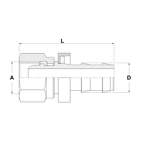 Conector de Mangueira - Rosca Fêmea Bsp, Push Lock