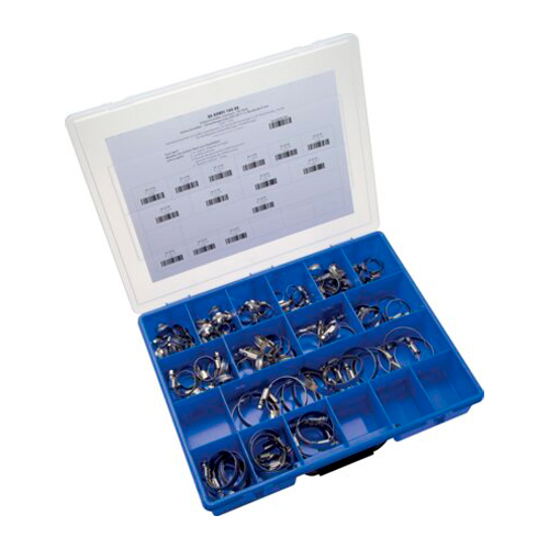 Sortidos de Braçadeiras, Aço Inox, Largura da Fita 9 mm