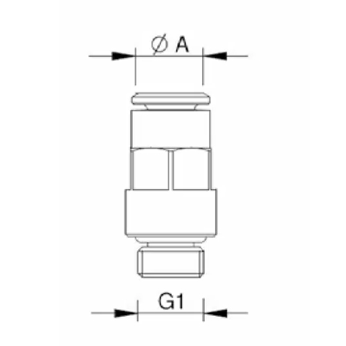 Conector Roscado Macho - PC