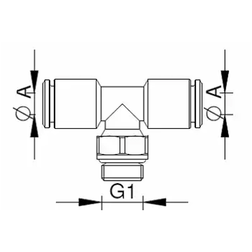 Conector T Roscado Macho - PB