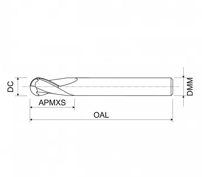 Fresas de Ponta Esférica HM Z2 KSM N KERFOLG