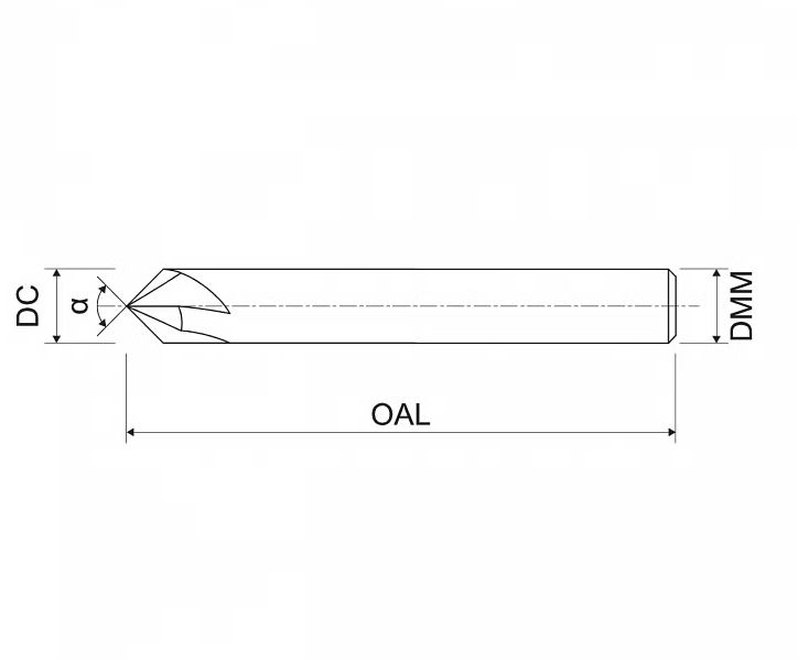 Fresas de Chanfrar HM 90° Z4 KSM N KERFOLG