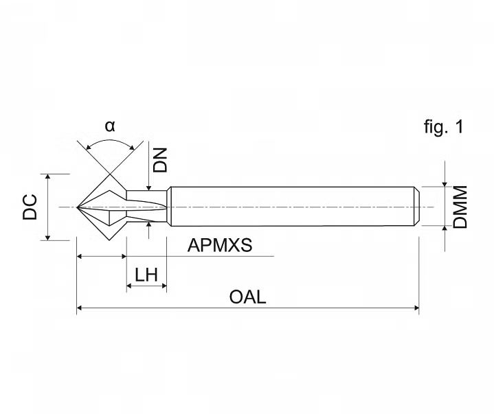 Fresas de Chanfrar HM KSM N KERFOLG