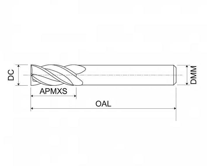 Fresas HM c/ 4 Arestas KSM N KERFOLG
