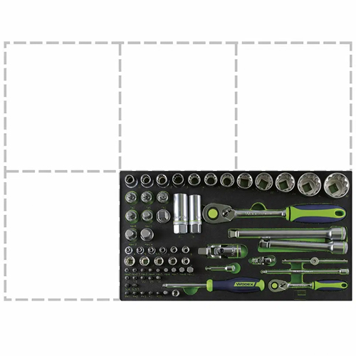 WODEX Jogo de Chaves 1/4" e 1/2" WX2080/SE66