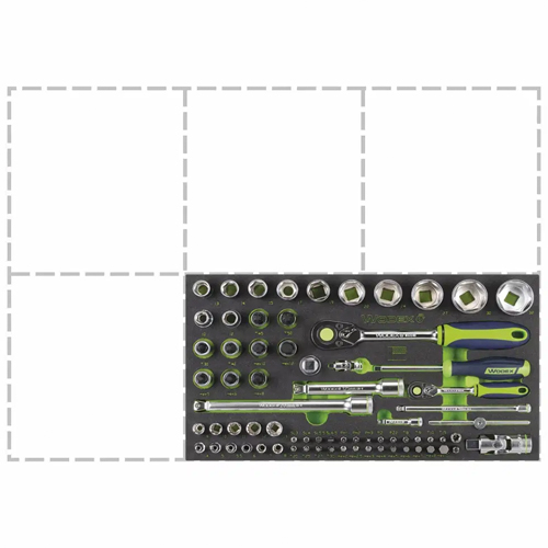 WODEX Jogo de Chaves 1/4" e 1/2" WX2095/SE71