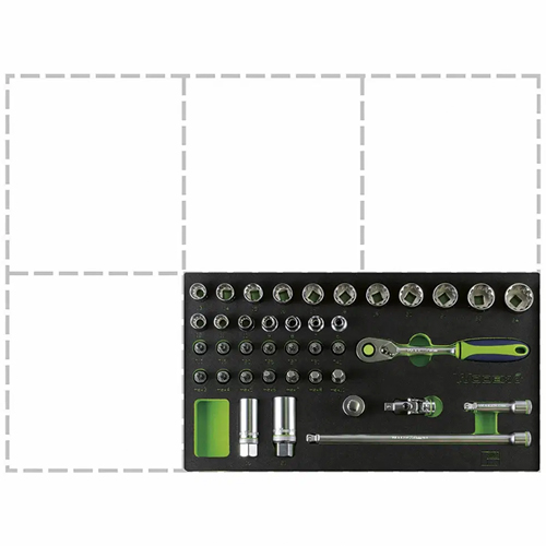 WODEX Jogo de Chaves c/ Caixa de Espuma 3/8" WX2180/SE39