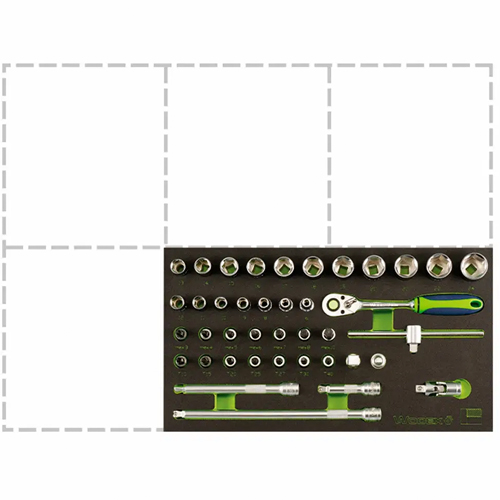 WODEX Jogo de Chaves c/ Caixa de Espuma 3/8" WX2190/SE40