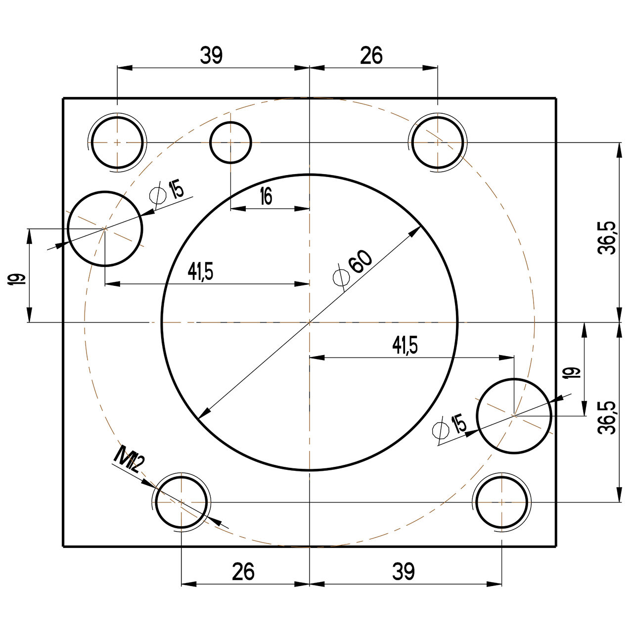 Double angular BMT drilling and milling head