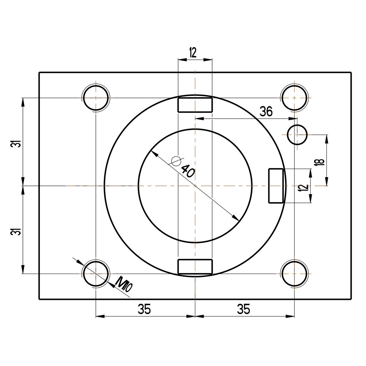 Straight BMT drilling and milling head