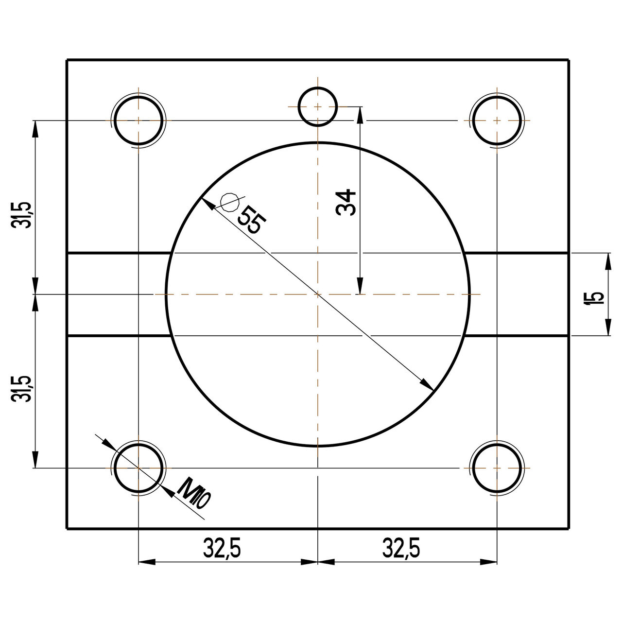 Straight BMT drilling and milling head