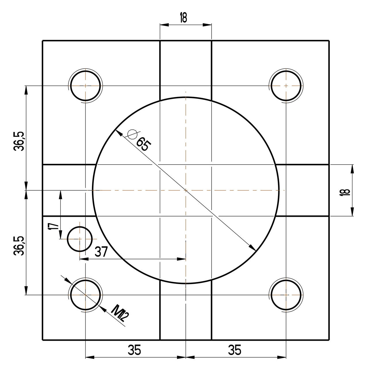Straight BMT drilling and milling head