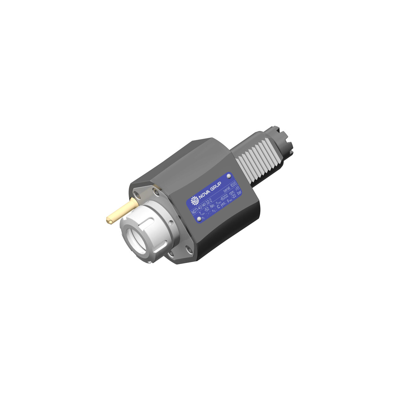 Straight drilling and milling head