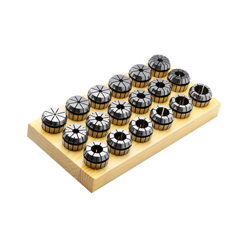 Set of collets ER25-40 in wooden box