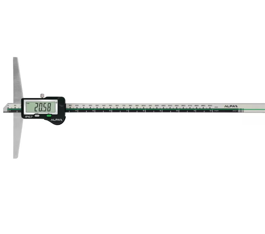Alpa - Paquímetro Digital de Profundidade IP67 com Pré-ajuste