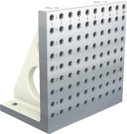 Aufspannwinkel Grauguss einseitig breit mit Rasterbohrungen