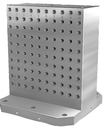 Aufspannwinkel Grauguss doppelseitig mit Rasterbohrungen