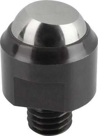 Pendelauflagen, Form C, mit Außengewinde, Kugel abgeflacht, plan