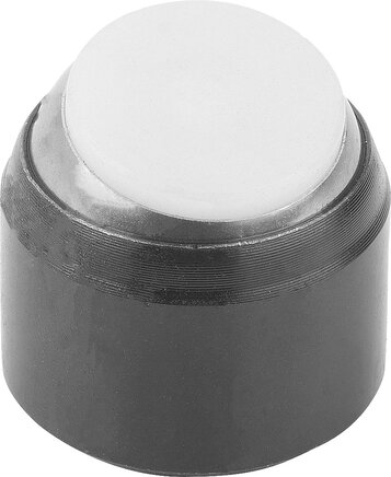 Pendelauflagen, Form H, mit Passungsaufnahme, Kugel abgeflacht, mit Einsatz aus POM