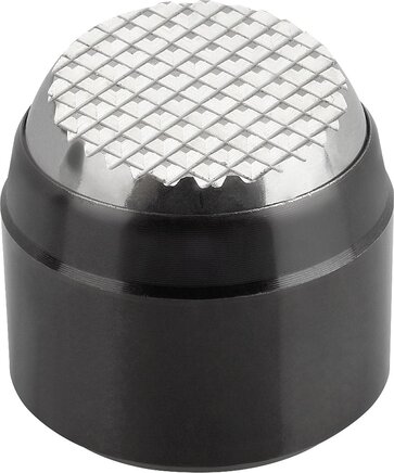 Pendelauflagen, Form J, mit Passungsaufnahme, Kugel abgeflacht, mit Riffelung