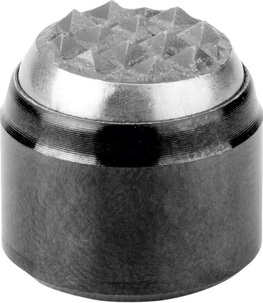 Pendelauflagen, Form K, mit Passungsaufnahme,Kugel abgeflacht, mit Einsatz aus Hartmetall