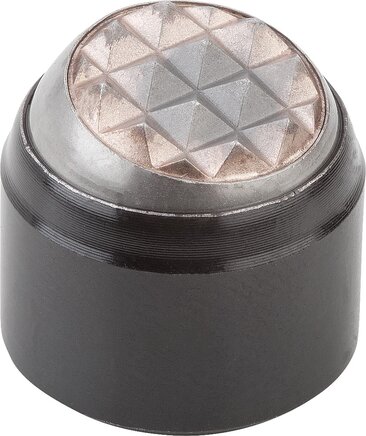 Pendelauflagen, Form K, mit Passungsaufnahme,Kugel abgeflacht, mit Einsatz aus Hartmetall