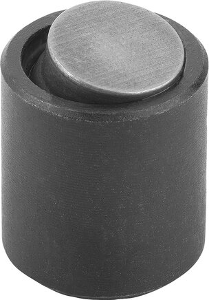 Pendelauflagen mit O-Ring, Form C, Stahlkugel abgeflacht, plan